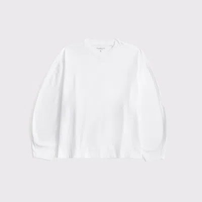 Abercrombie & Fitch Long-sleeve Barrel Tee In White