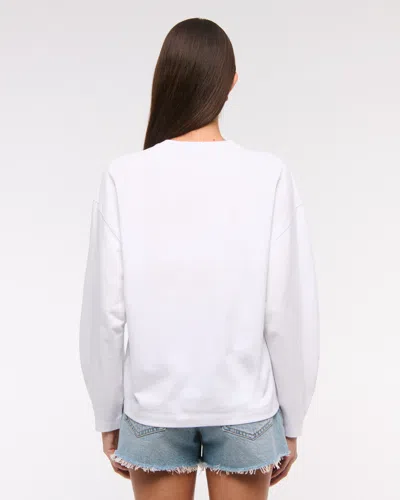 Abercrombie & Fitch Long-sleeve Barrel Tee In White