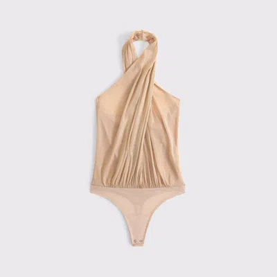 Abercrombie & Fitch Halter Wrap Bodysuit In White