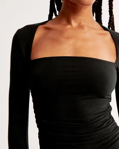 Abercrombie & Fitch The A&f Ava Long-sleeve Top In Black
