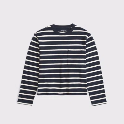 Abercrombie & Fitch Long-sleeve Jersey Easy Tee In Black