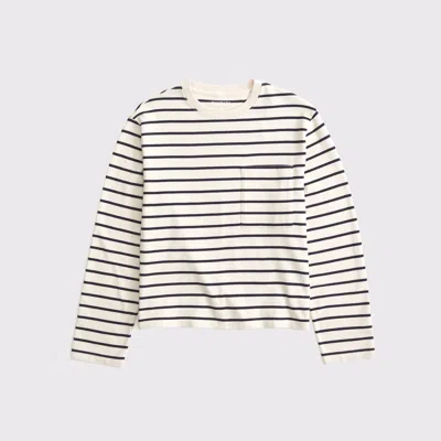 Abercrombie & Fitch Long-sleeve Jersey Easy Tee In Gray