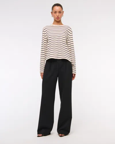 Abercrombie & Fitch Long-sleeve Jersey Easy Tee In Gray