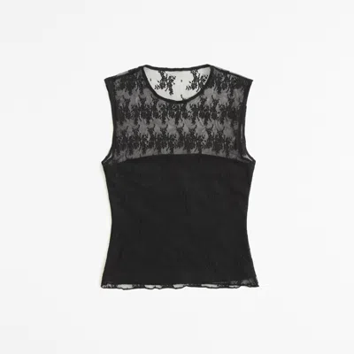 Abercrombie & Fitch Lace Shell Top In Black