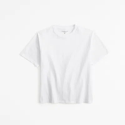 Abercrombie & Fitch Essential Premium Polished Relaxed Tee In White