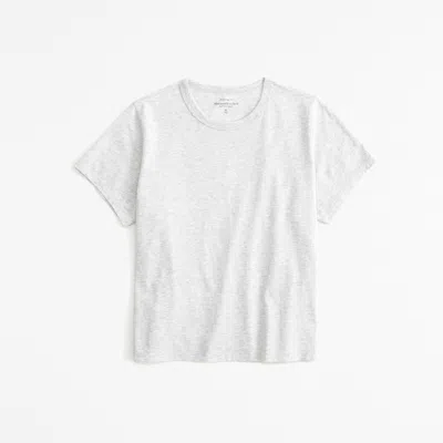 Abercrombie & Fitch Essential Polished Body-skimming Tee In Gray