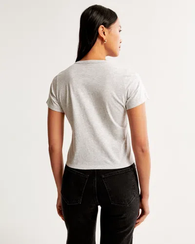 Abercrombie & Fitch Essential Polished Body-skimming Tee In Gray