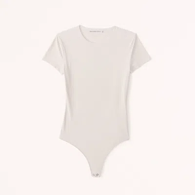 Abercrombie & Fitch Soft Matte Seamless Tee Bodysuit In Brown