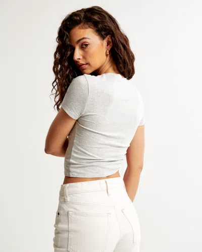 Abercrombie & Fitch Essential Baby Tee In Gray