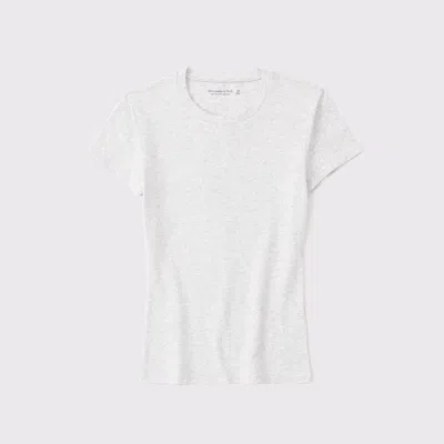 Abercrombie & Fitch Essential Tuckable Baby Tee In Gray