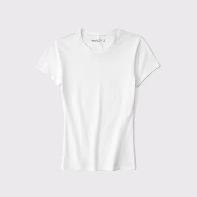 Abercrombie & Fitch Essential Tuckable Baby Tee In White