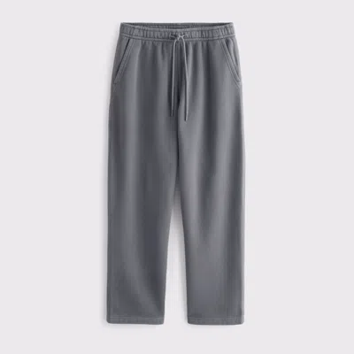 Abercrombie & Fitch Essential Straight Open-hem Sweatpant In Gray