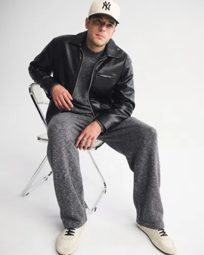 Abercrombie & Fitch Baggy Open-hem Sweater Pant In Gray