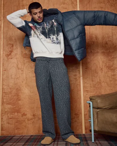 Abercrombie & Fitch Baggy Open-hem Sweater Pant In Gray