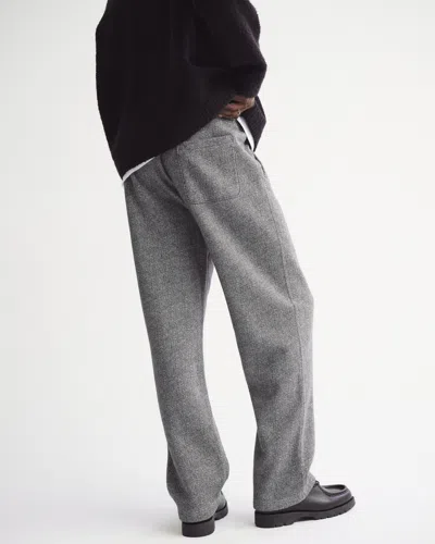Abercrombie & Fitch Essential Baggy Open-hem Sweatpant In Gray