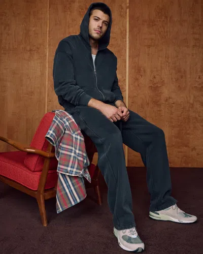 Abercrombie & Fitch Essential Baggy Open-hem Sweatpant In Black