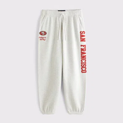 Abercrombie & Fitch San Francisco 49ers Baggy Cinched Sweatpant In Gray