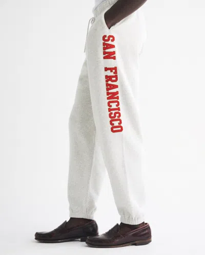 Abercrombie & Fitch San Francisco 49ers Baggy Cinched Sweatpant In Gray