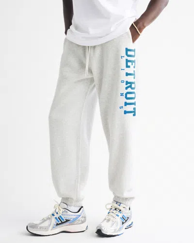 Abercrombie & Fitch Detroit Lions Baggy Cinched Sweatpant In White