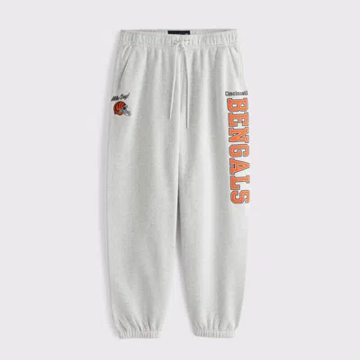 Abercrombie & Fitch Cincinnati Bengals Baggy Cinched Sweatpant In Gray