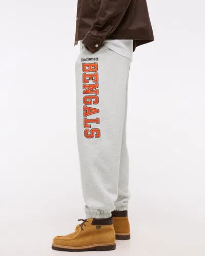 Abercrombie & Fitch Cincinnati Bengals Baggy Cinched Sweatpant In Gray