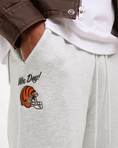 Abercrombie & Fitch Cincinnati Bengals Baggy Cinched Sweatpant In Gray