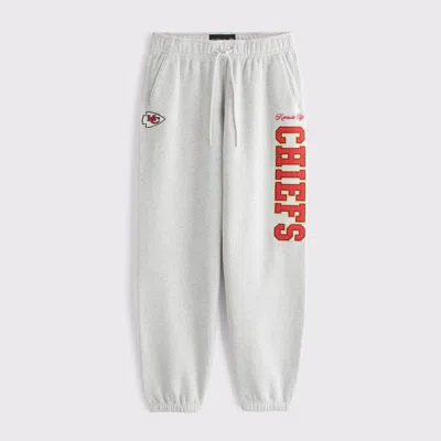 Abercrombie & Fitch Kansas City Chiefs Baggy Cinched Sweatpant In Gray