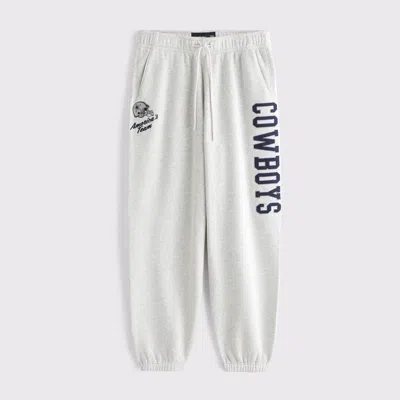 Abercrombie & Fitch Dallas Cowboys Baggy Cinched Sweatpant In Gray