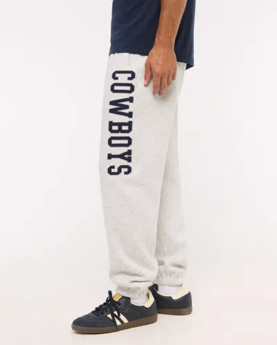 Abercrombie & Fitch Dallas Cowboys Baggy Cinched Sweatpant In Gray