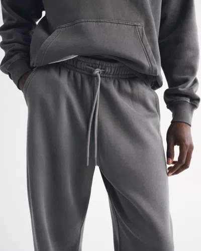 Abercrombie & Fitch Essential Baggy Open-hem Sweatpant In Gray