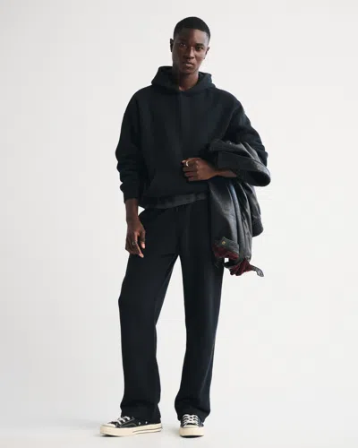 Abercrombie & Fitch Essential Baggy Open-hem Sweatpant In Black