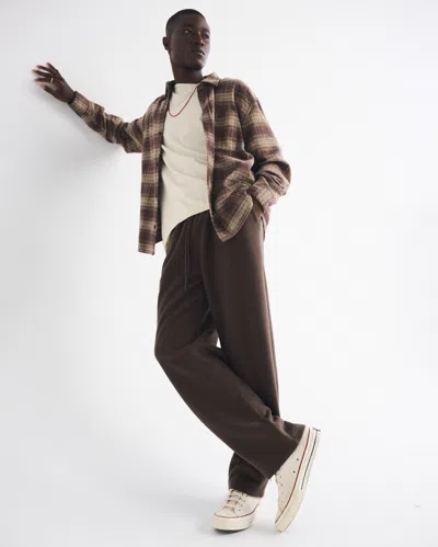 Abercrombie & Fitch Essential Baggy Open-hem Sweatpant In Brown