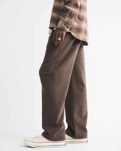 Abercrombie & Fitch Essential Baggy Open-hem Sweatpant In Brown