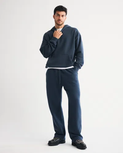 Abercrombie & Fitch Essential Baggy Open-hem Sweatpant In Blue