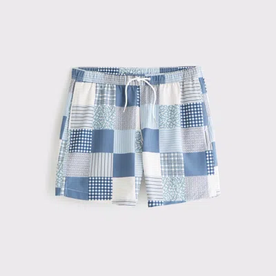 Abercrombie & Fitch Pull-on Unlined Swim Short In Blue