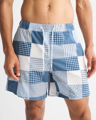 Abercrombie & Fitch Pull-on Unlined Swim Short In Blue
