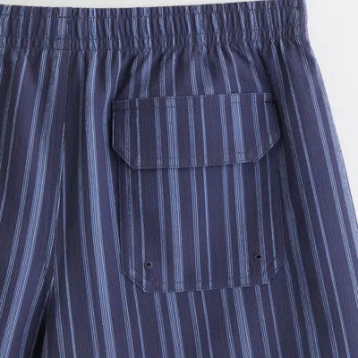 Abercrombie & Fitch Pull-on Micro-texture Swim Trunk In Blue