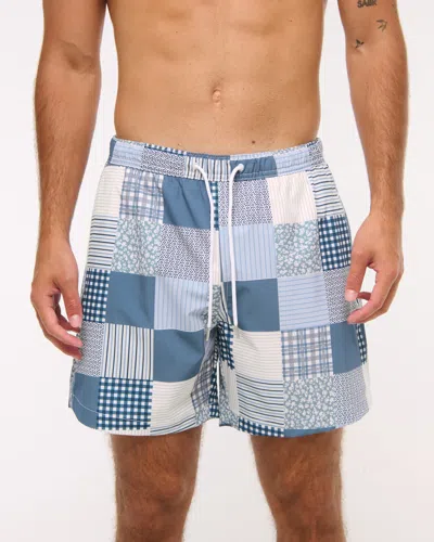 Abercrombie & Fitch Pull-on Swim Short In Blue