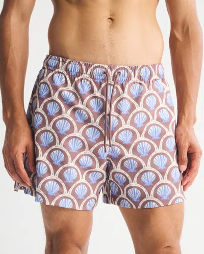 Abercrombie & Fitch Pull-on Seersucker Swim Trunk In Blue