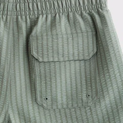 Abercrombie & Fitch Pull-on Wide Seersucker Swim Trunk In Blue