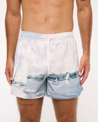 Abercrombie & Fitch Pull-on Swim Trunk In White