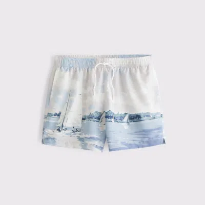 Abercrombie & Fitch Pull-on Swim Trunk In White
