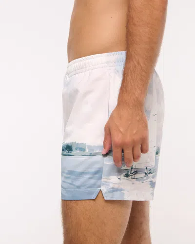 Abercrombie & Fitch Pull-on Swim Trunk In White