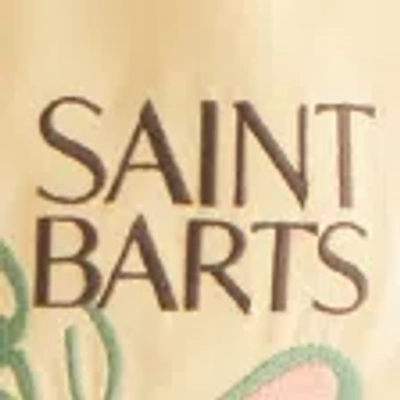 Abercrombie & Fitch Pull-on Embroidered Swim Trunk In Yellow