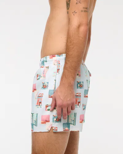 Abercrombie & Fitch Pull-on Swim Trunk In Green