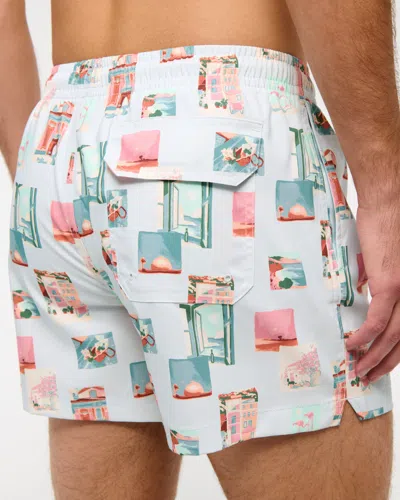 Abercrombie & Fitch Pull-on Swim Trunk In Green