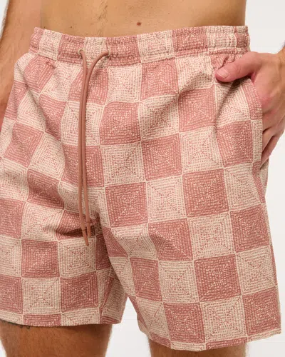 Abercrombie & Fitch Pull-on Seersucker Swim Trunk In Multi