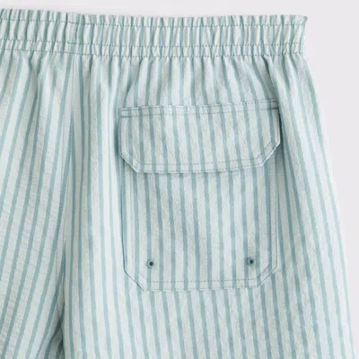 Abercrombie & Fitch Pull-on Wide Seersucker Swim Trunk In Blue