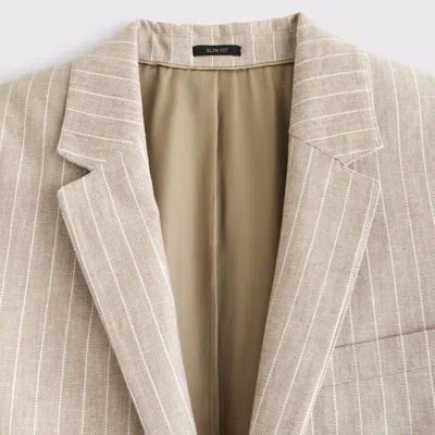 Abercrombie & Fitch The A&f Collins Slim Linen-blend Blazer In Metallic