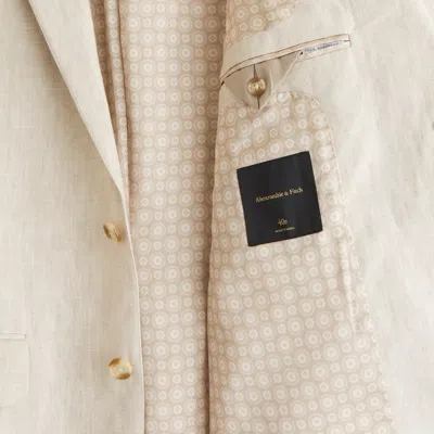 Abercrombie & Fitch The A&f Collins Slim Linen Blazer In Neutral